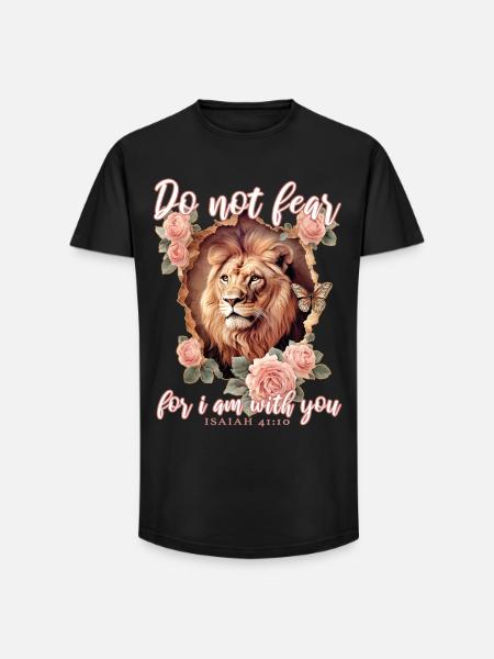 Löwe Bibelvers Christlich - Long Fit Männer T-Shirt - Schwarz