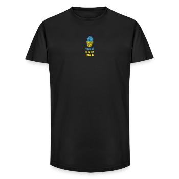 L'Ukraine est dans mon ADN/idée cadeau - T-shirt coupe longue homme - noir - Devant - AI Model Male 185 light (185cm)