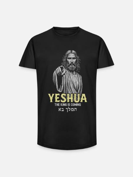 Yeshua King arrive - T-shirt coupe longue homme - noir