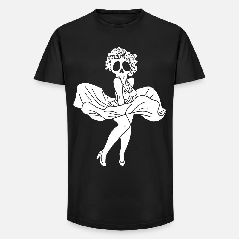 Fantôme de Marylin Monroe - Long Fit Männer T-Shirt - Schwarz