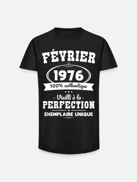 50-jähriges Jubiläum – Februar 1976 Perfektion - Long Fit Männer T-Shirt - Schwarz