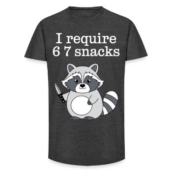 6-7 Internet Meme Cooler 6 7 Waschbär - Long Fit Männer T-Shirt - Anthrazit - Vorne - AI Model Male 185 light (185cm)