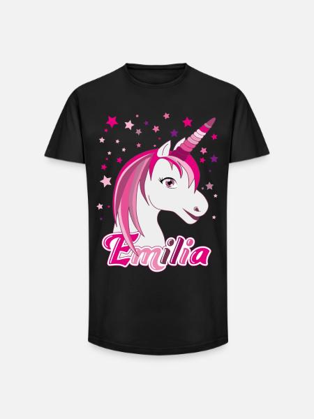 Emilia, maiden name, favorite name - Long Fit Men's T-Shirt - black