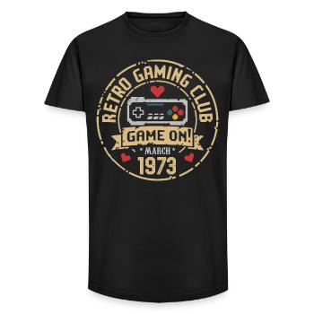 March 1973 Birthday Gift March 1973 Born - Long Fit Men's T-Shirt - black - Front - AI Model Male 185 light (185cm)