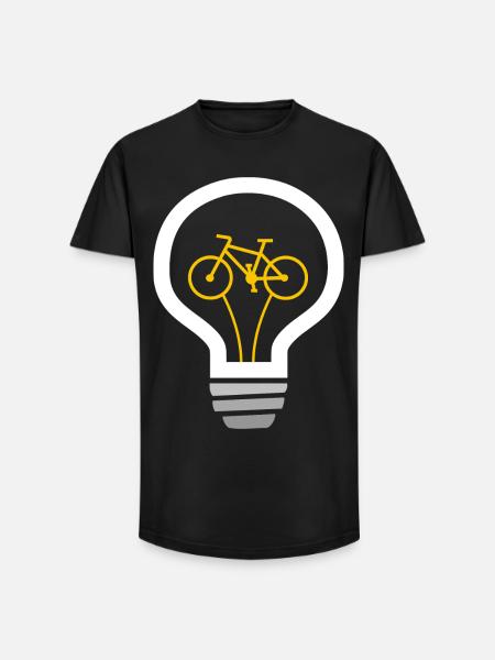Vélo à Bombilla : Idée verte - T-shirt coupe longue homme - noir