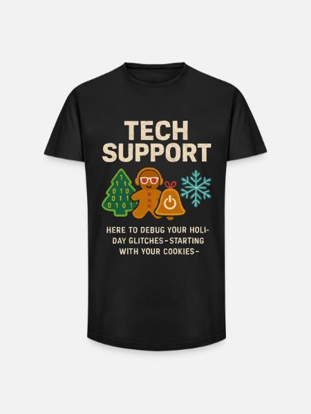 Admin Weihnachtsgeschenk IT Support Debugging - Long Fit Männer T-Shirt - Schwarz