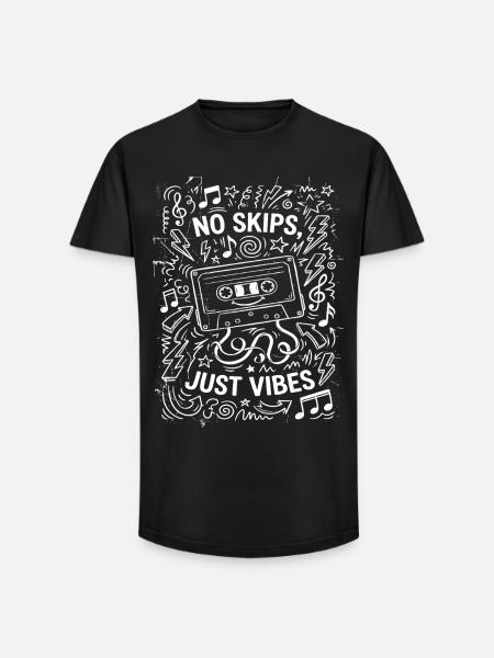nur gute Stimmung - Long Fit Men's T-Shirt - black