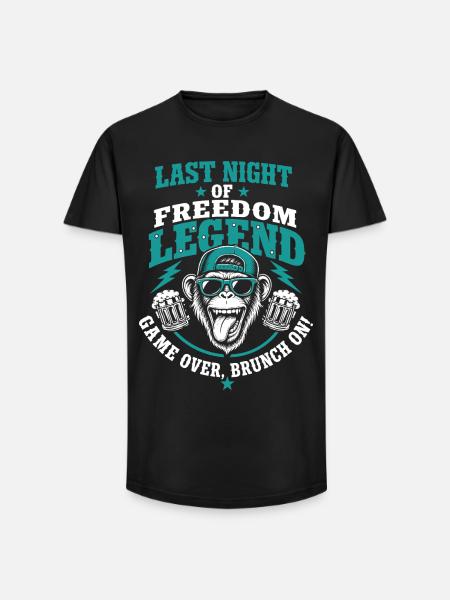 Last Night Of Freedom Legend JGA - Long Fit Men's T-Shirt - black