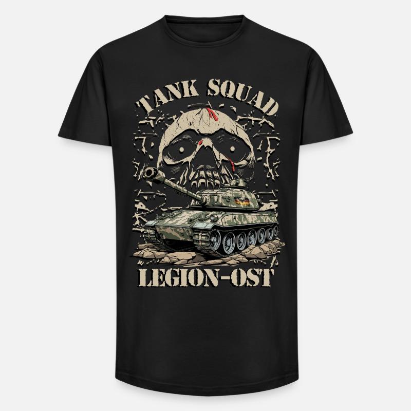 Panzer Trupp Legion-Ost - Long Fit Männer T-Shirt - Schwarz