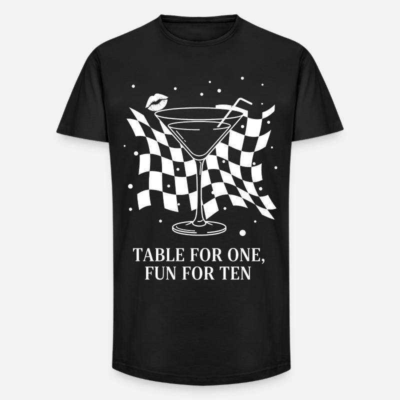 Table For One Martini Party - T-shirt coupe longue homme - noir