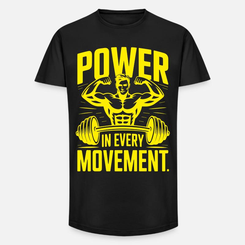 PieM - Long Fit Männer T-Shirt - Schwarz