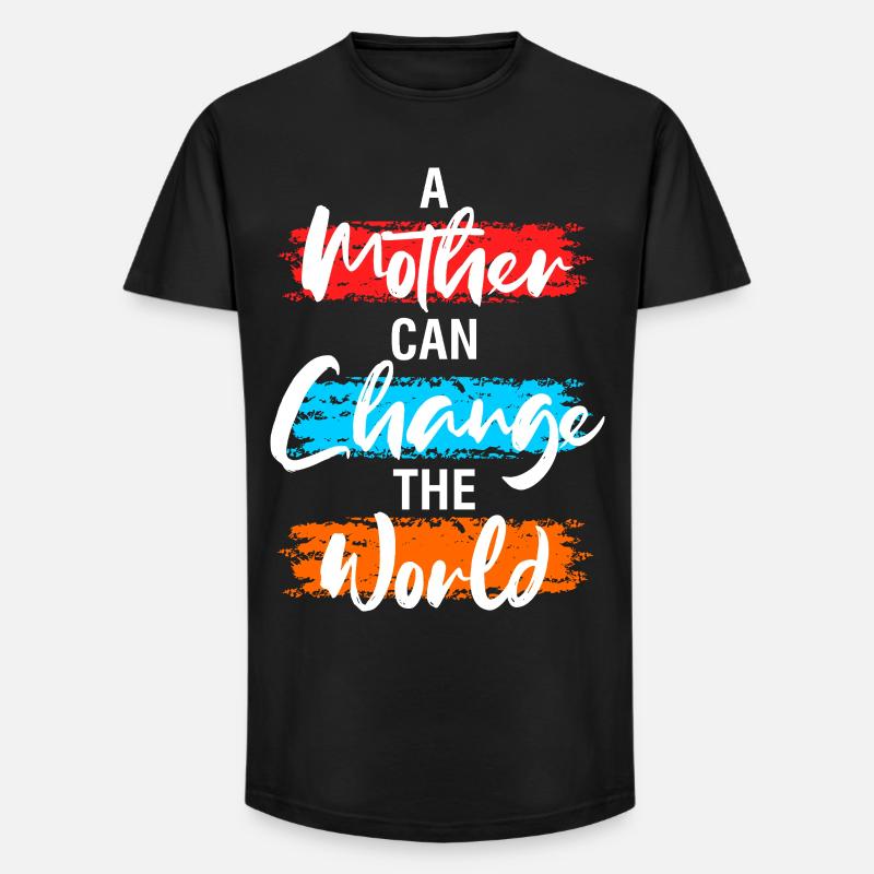 Une Mère peut changer le monde - T-shirt coupe longue homme - noir