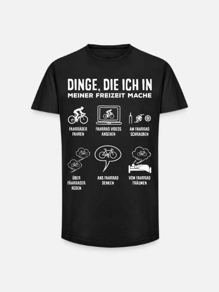Fahrrad Freizeit Radfahrer Lustiger Spruch - Long Fit Männer T-Shirt - Schwarz