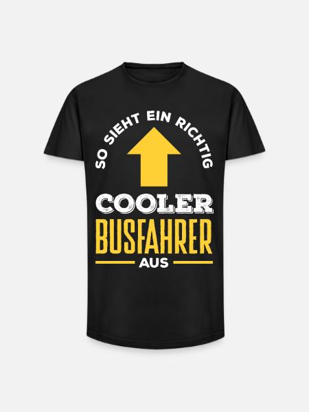 Cooler Busfahrer Beruf Spruch - Long Fit Männer T-Shirt - Schwarz