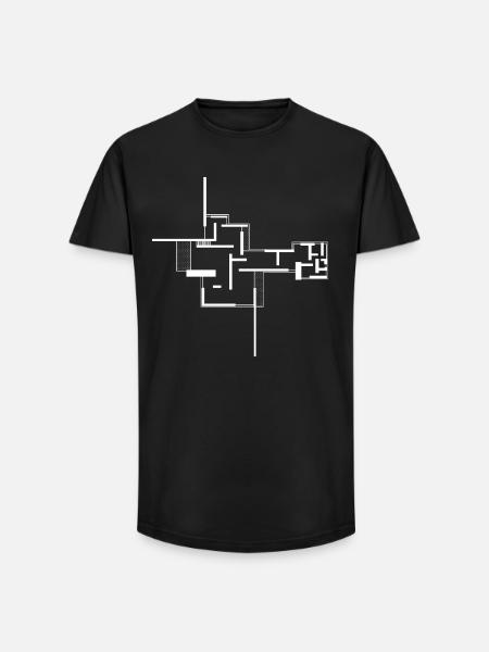 architecture - T-shirt coupe longue homme - noir