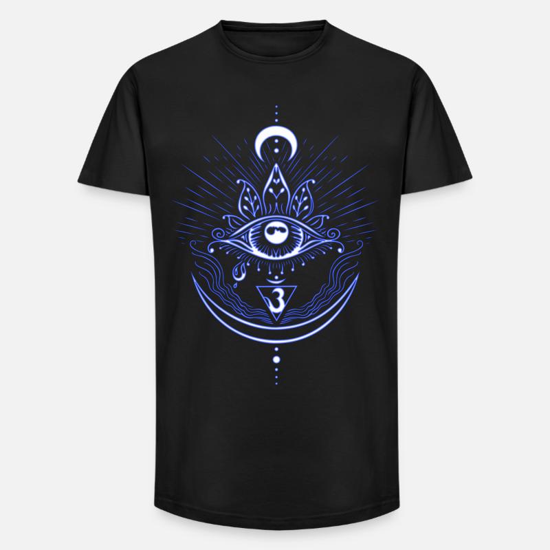 Third Eye Chakra Symbol Third Eye - Long Fit Men's T-Shirt - black