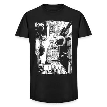 Control center of the field - Long Fit Men's T-Shirt - black - Front - AI Model Male 185 light (185cm)