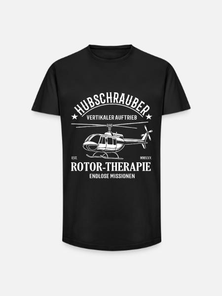 Hubschrauber Design – Vertikaler Auftrieb - Long Fit Männer T-Shirt - Schwarz