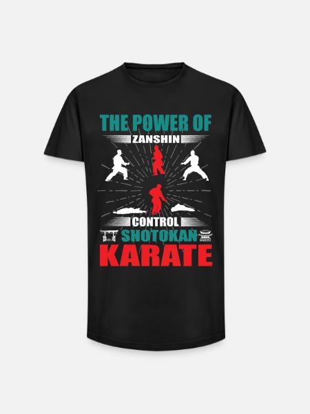 Shotokan Karate Zanshin Design - Long Fit Men's T-Shirt - black