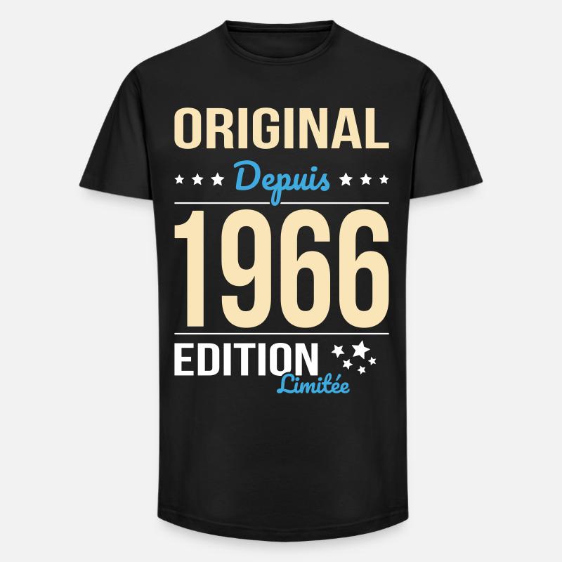 Original seit 1966 – 60-jähriges Jubiläum - Long Fit Männer T-Shirt - Schwarz