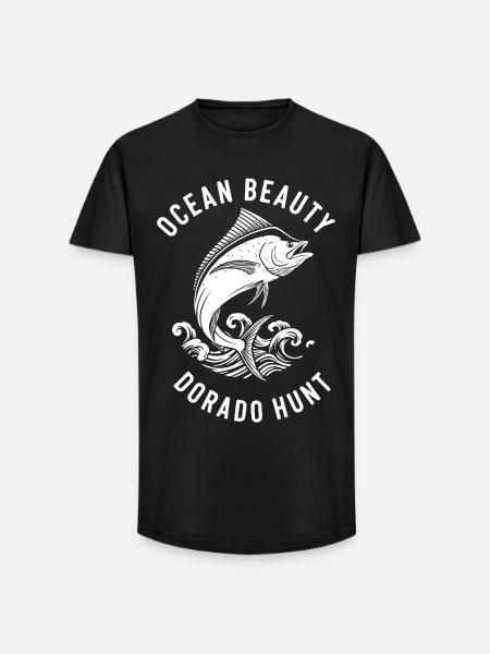 Seefischer-Dorado - Long Fit Männer T-Shirt - Schwarz