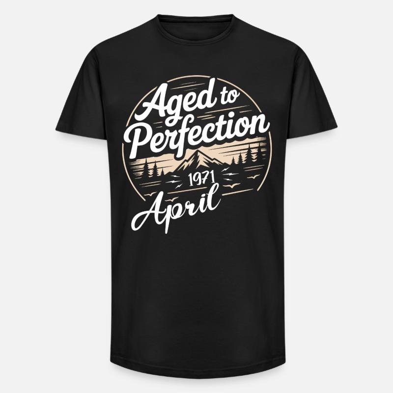 Avril 1971 anniversaire avril 1971 - T-shirt coupe longue homme - noir