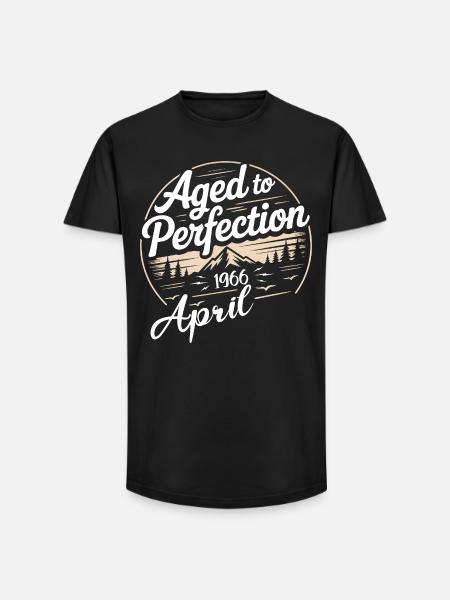 April 1966 birthday april 1966 - Long Fit Men's T-Shirt - black