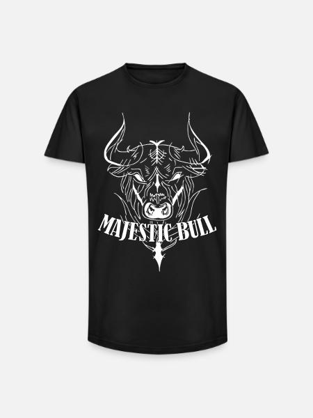 Majestic Bull - Long Fit Männer T-Shirt - Schwarz