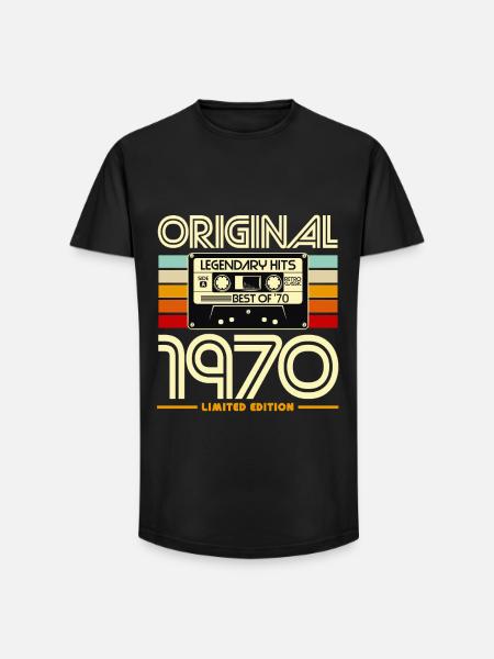 Original 1970 Limited Edition Cassette - Long Fit Men's T-Shirt - black
