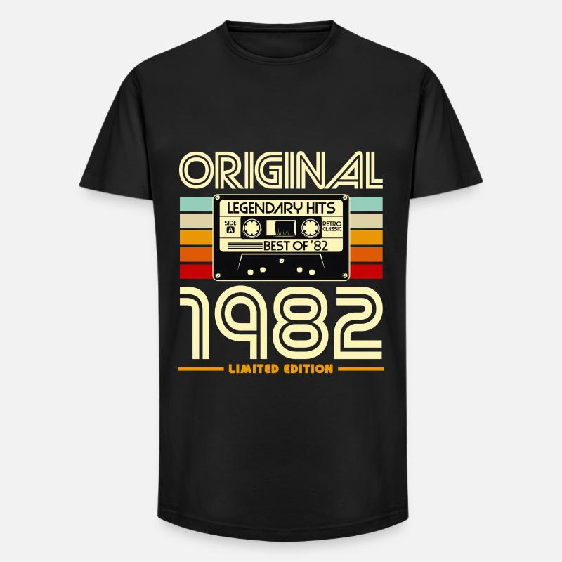 1982 Limited Edition Cassette - Long Fit Men's T-Shirt - black