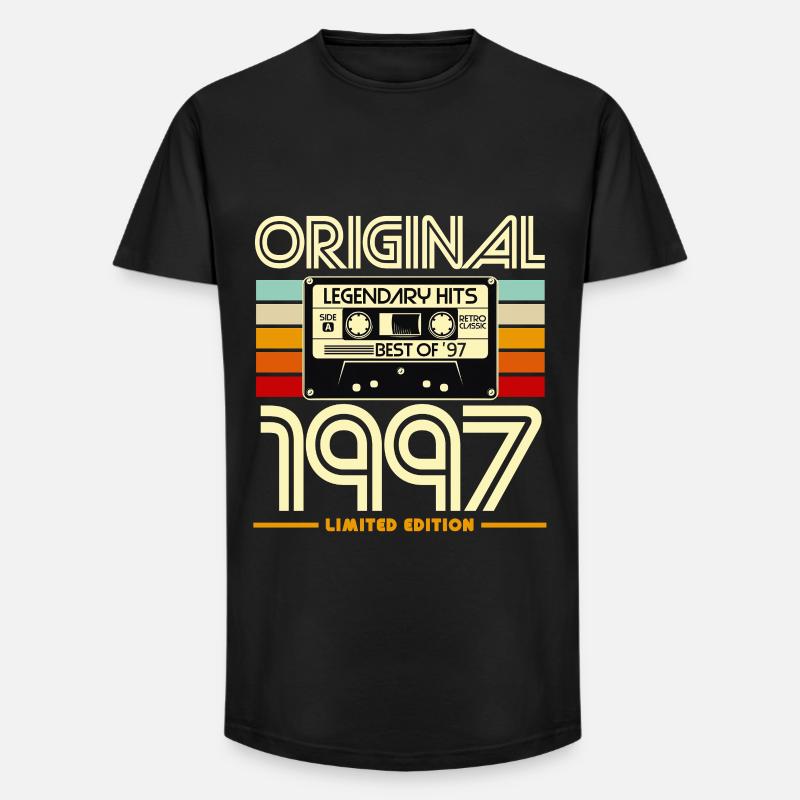 Originales Retro-Erbe von 1997 - Long Fit Männer T-Shirt - Schwarz