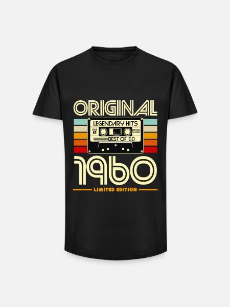 Original 1960 Limited Edition - Long Fit Men's T-Shirt - black