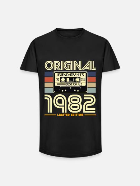 Original 1982 Limited Edition - Long Fit Men's T-Shirt - black