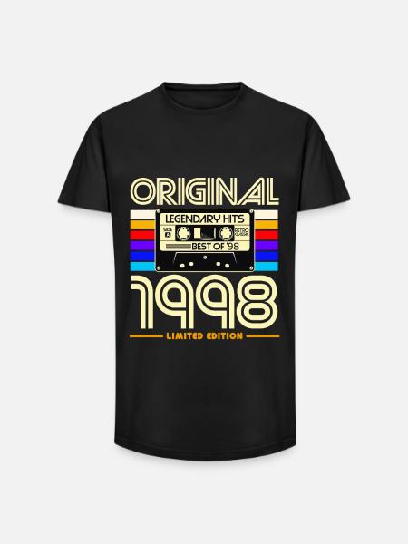 Legendary Cassette 1998 Limited Edition - Long Fit Männer T-Shirt - Schwarz