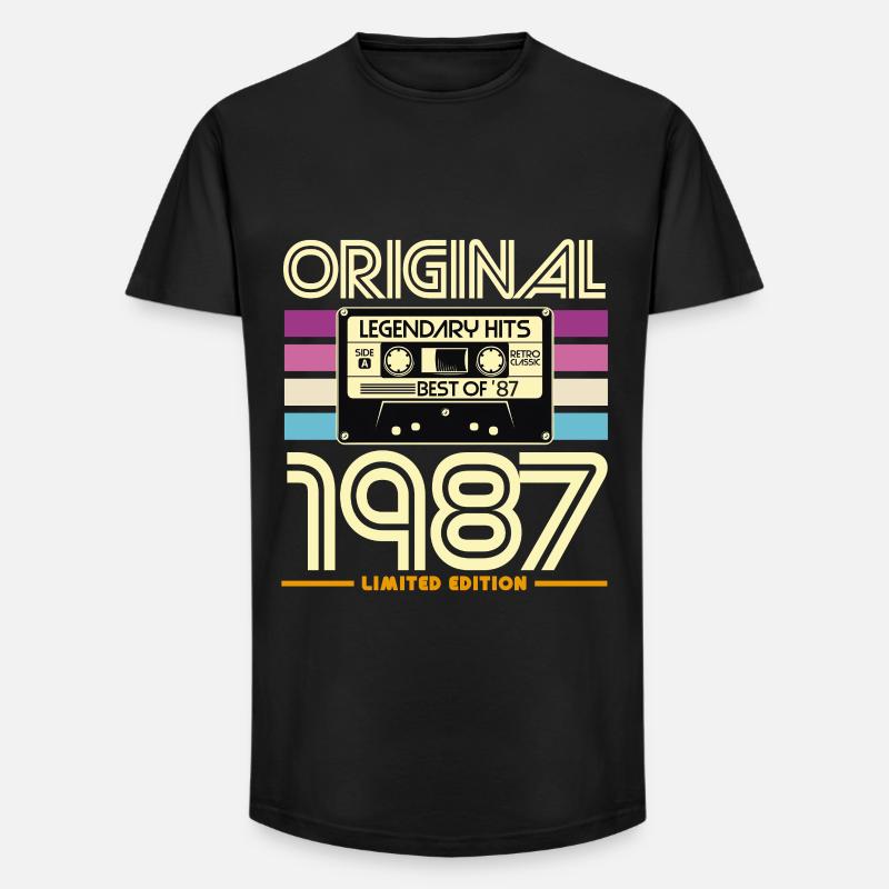 Originale limitierte Edition von 1987 - Long Fit Männer T-Shirt - Schwarz