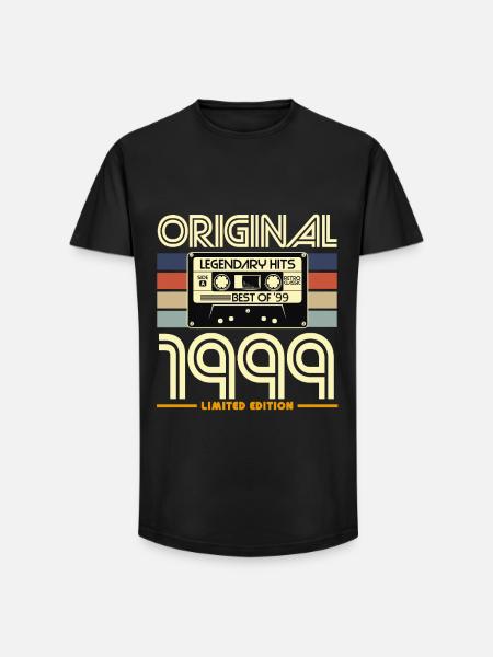 Originalkassette von 1999 - Long Fit Männer T-Shirt - Schwarz