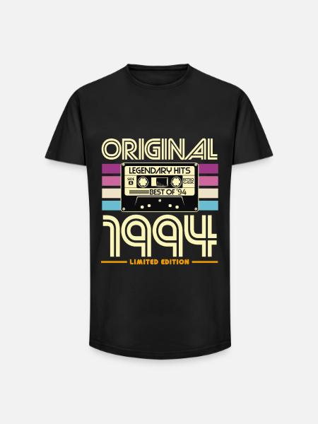 Original 1994 Cassette Retro Edition - Long Fit Men's T-Shirt - black