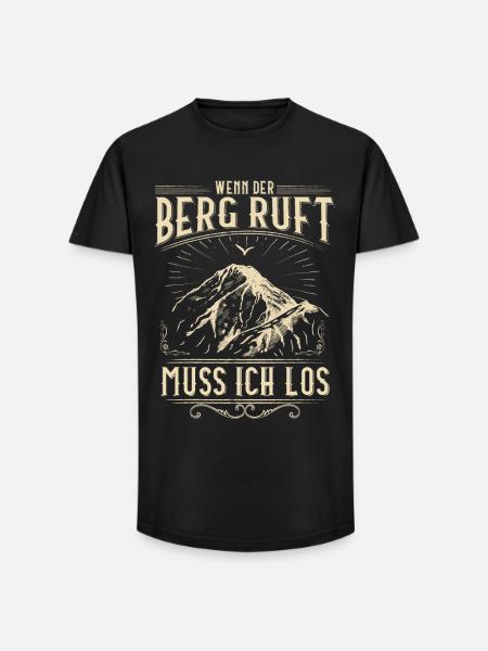 Mountaineers / Peaks / Alps - Long Fit Men's T-Shirt - black