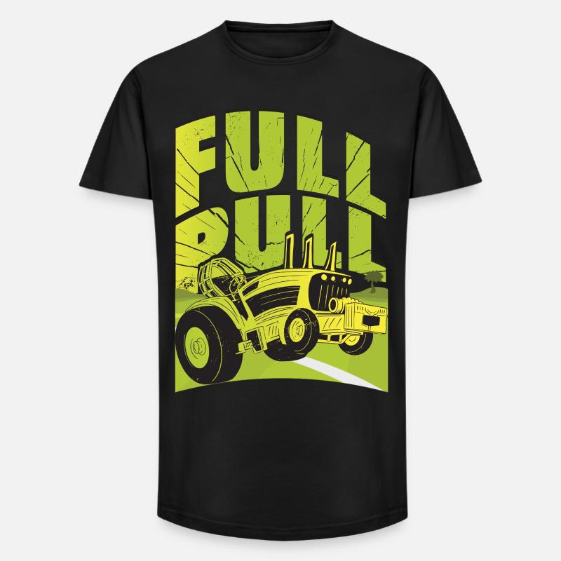 Traktor Pulling - Long Fit Männer T-Shirt - Schwarz