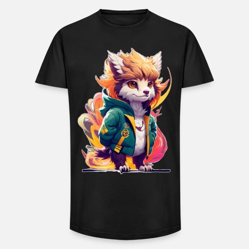 Süßer Stylischer Greif - Long Fit Männer T-Shirt - Schwarz