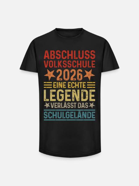 Graduation 2026 elementary school - Long Fit Men's T-Shirt - black