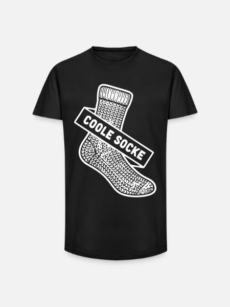 Coole Socke Banner - Long Fit Männer T-Shirt - Schwarz