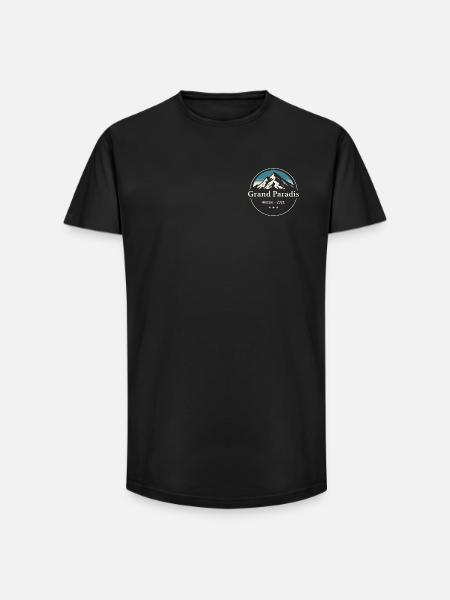 Wandern am Gran Paradiso Mountain - Long Fit Männer T-Shirt - Schwarz