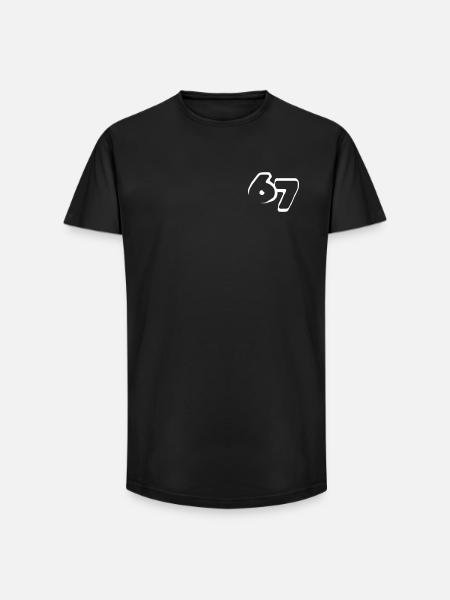 67 "six seven" drawn - Long Fit Männer T-Shirt - Schwarz