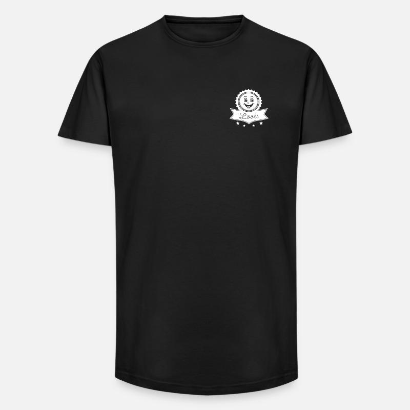 Lööli EMBLEM - Long Fit Männer T-Shirt - Schwarz