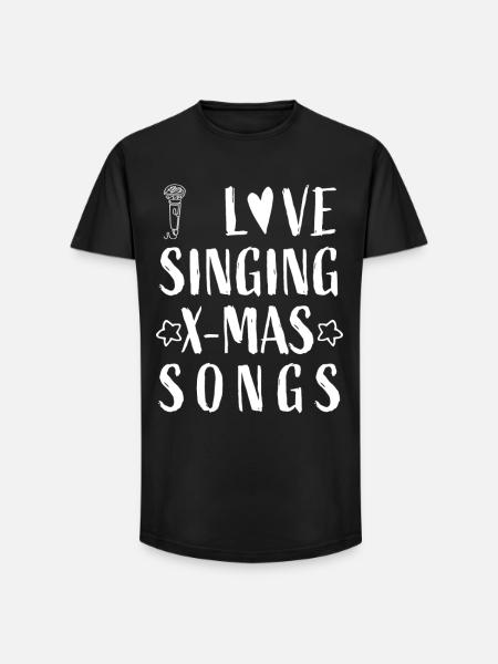 Mikrofon - Jeg elsker at synge julesange -Jul - Long fit herre T-shirt - sort