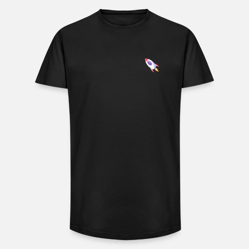 Raumrakete Pop-Comic - Long Fit Männer T-Shirt - Schwarz