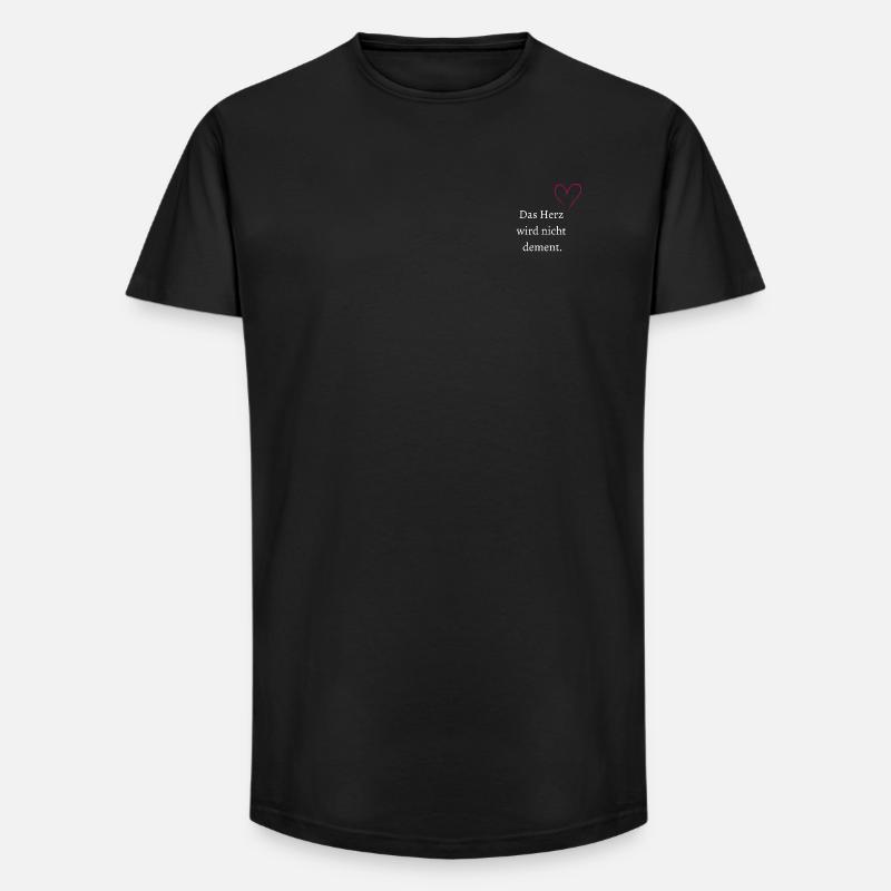 Das Herz wird nicht dement. - Long Fit Männer T-Shirt - Schwarz