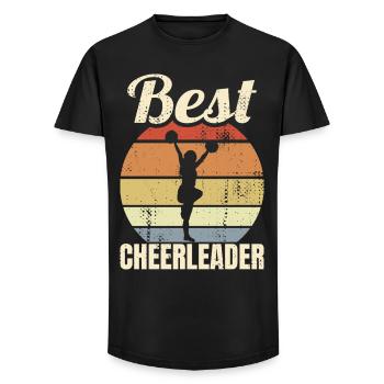 Meilleure pom-pom girl - T-shirt coupe longue homme - noir - Devant - AI Model Male 185 light (185cm)