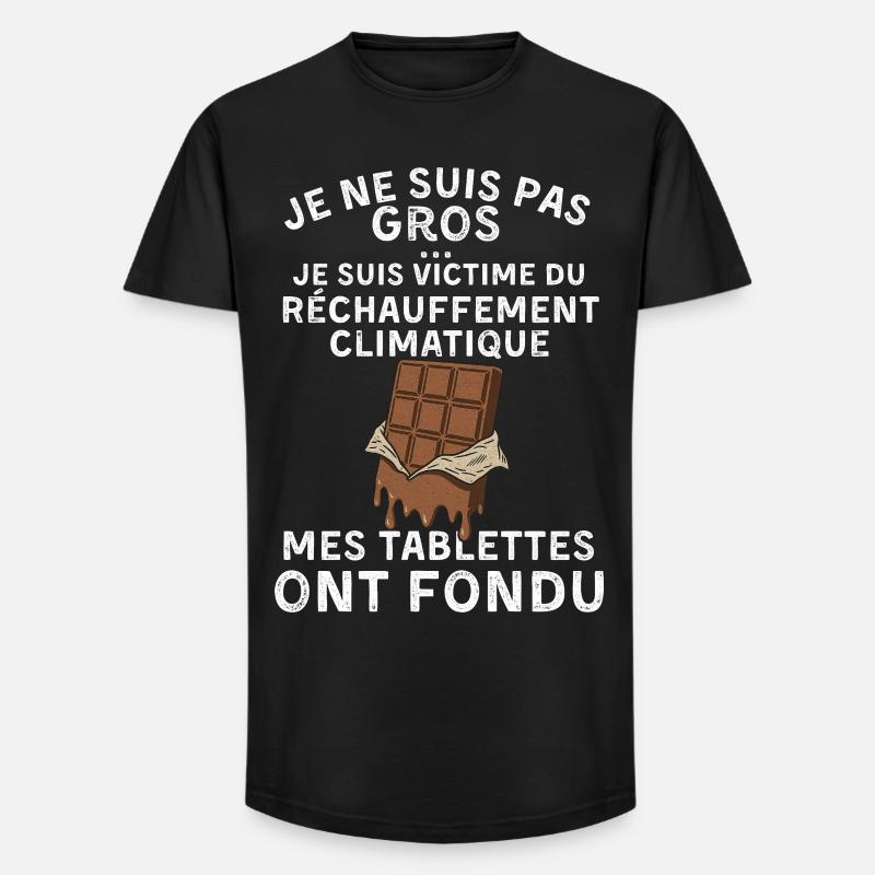 I'm Not Fat - lustige Mann Geschenkidee - Long Fit Männer T-Shirt - Schwarz